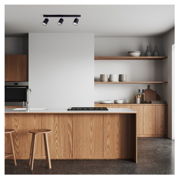 Plafondspot Integral Siena 3 spot IP20 GU10 zwart