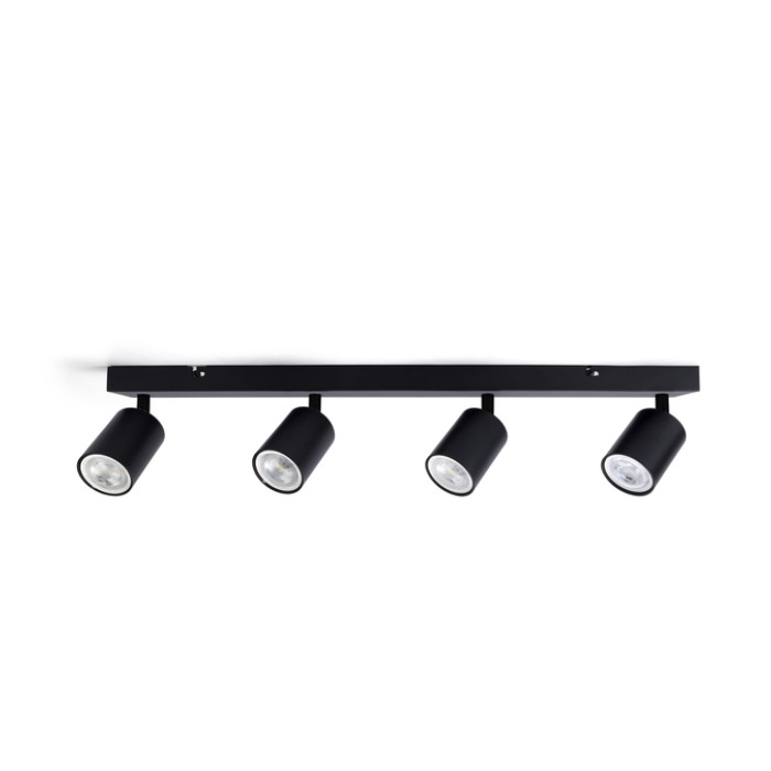 Plafondspot Integral Siena 4 spot IP20 GU10 zwart