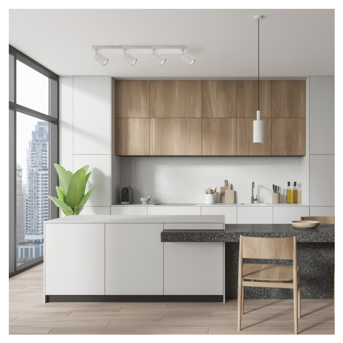 Plafondspot Integral Siena 4 spot IP20 GU10 wit