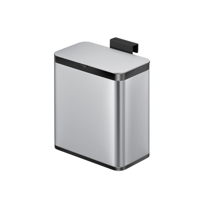 Afvalbak EKO Puro klein 7 liter zilver