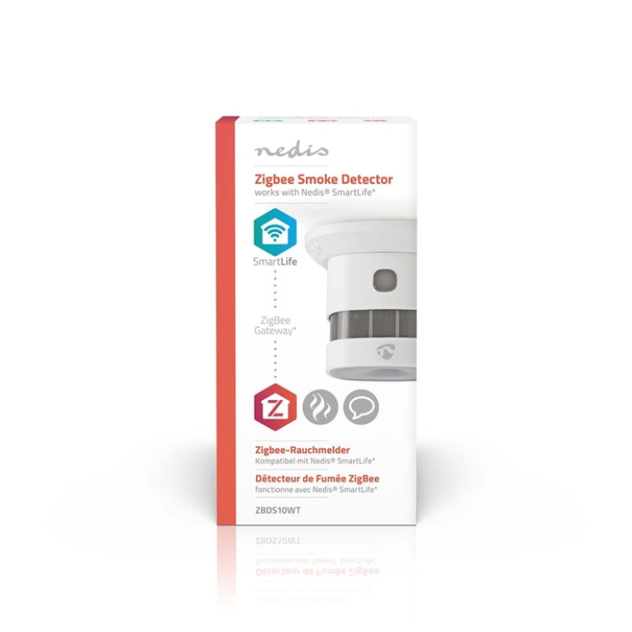 Rookmelder Nedis Smartlife Zigbee 3.0 Wifi 10 jaar sensor wit