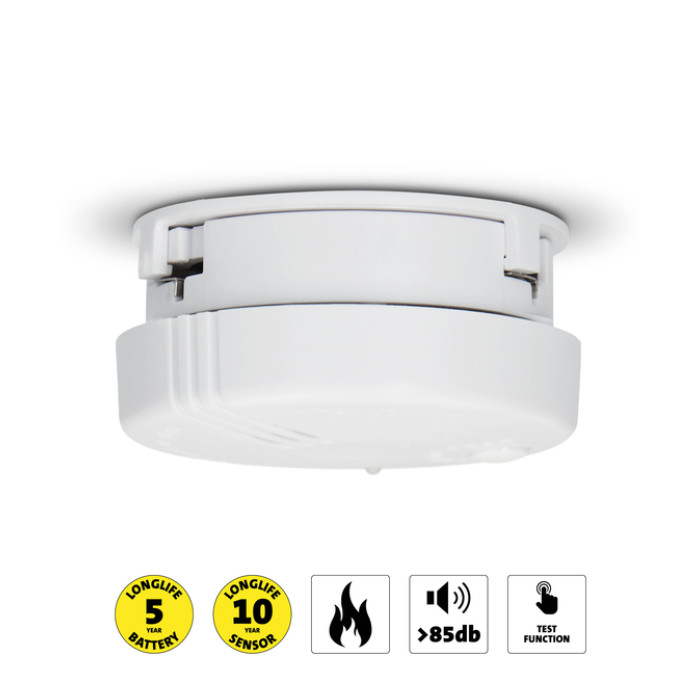 Rookmelder Alecto mini met 5 jaar batterij SA100 wit