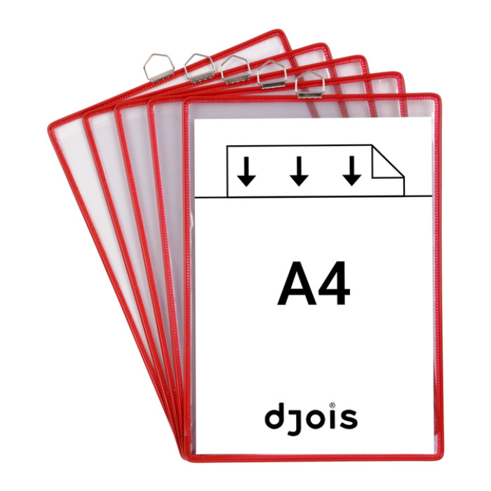 Zichtpanelenframe hangend Tarifold A4 rood 5st