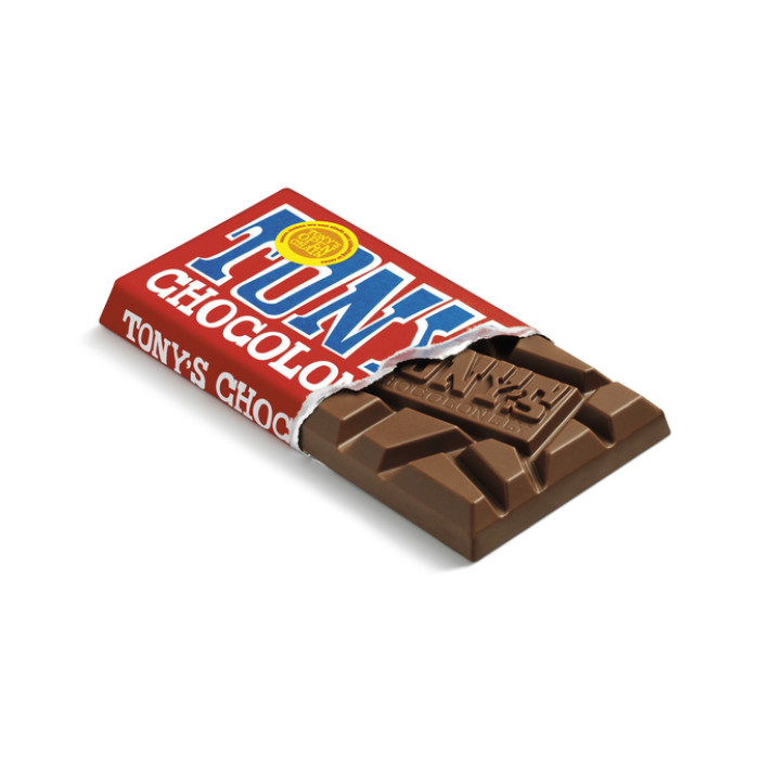 Chocolade Tony's Chocolonely melk reep 90 gram