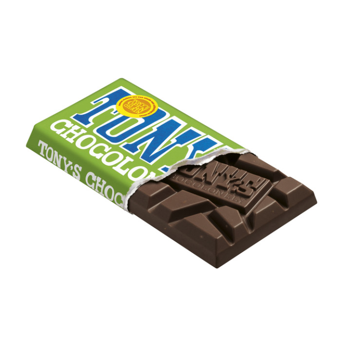 Chocolade Tony's Chocolonely puur amandel zeezout reep 90 gram