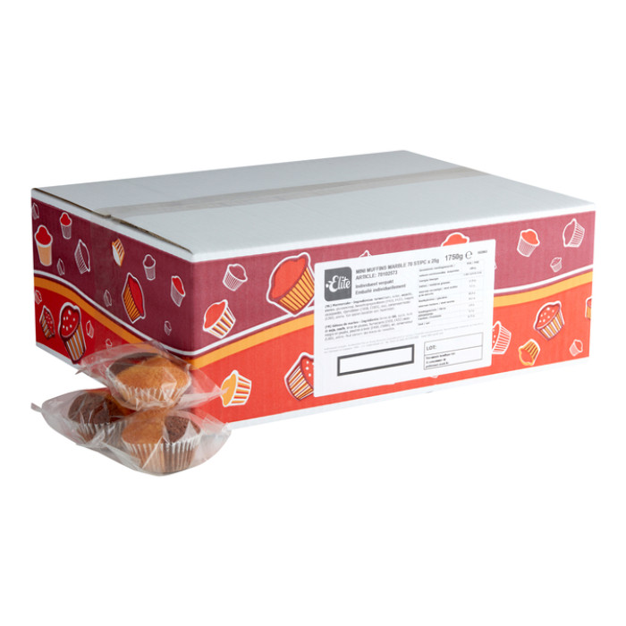 Muffins Elite mini marble 70 stuks