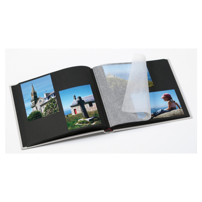 Fotoalbum walther design Black & White 30x30cm 25vel zwart