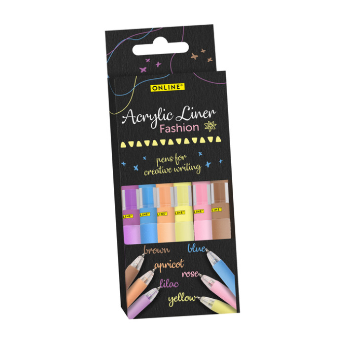 Acrylliner Online fashion assorti 6 stuks