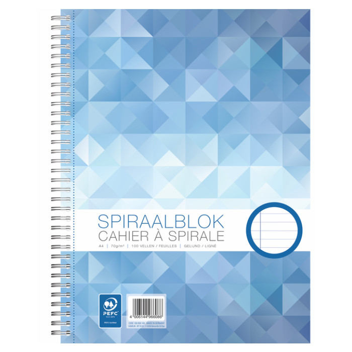 Spiraalblok WORK A4 100v 70g lijn
