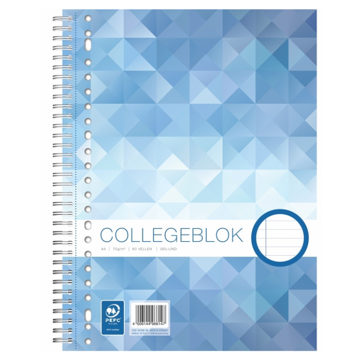 WORK collegeblok A4+ 23-gaats 80v 70g lijn