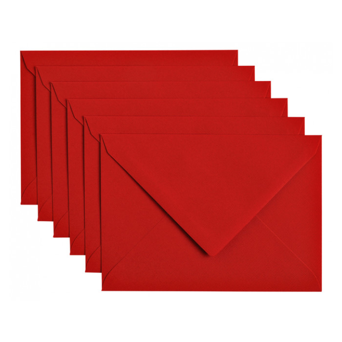 Envelop Papicolor C6 114x162mm rood