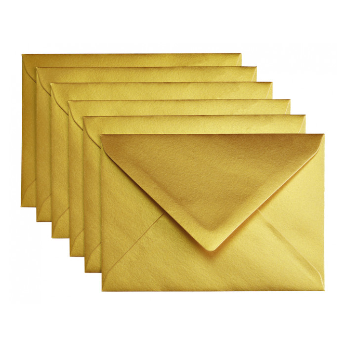Envelop Papicolor C6 114x162mm metallic goud