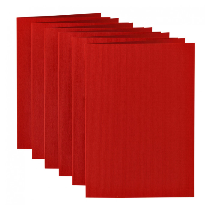 Correspondentiekaart Papicolor dubbel 105x148mm rood pak à 6 stuks