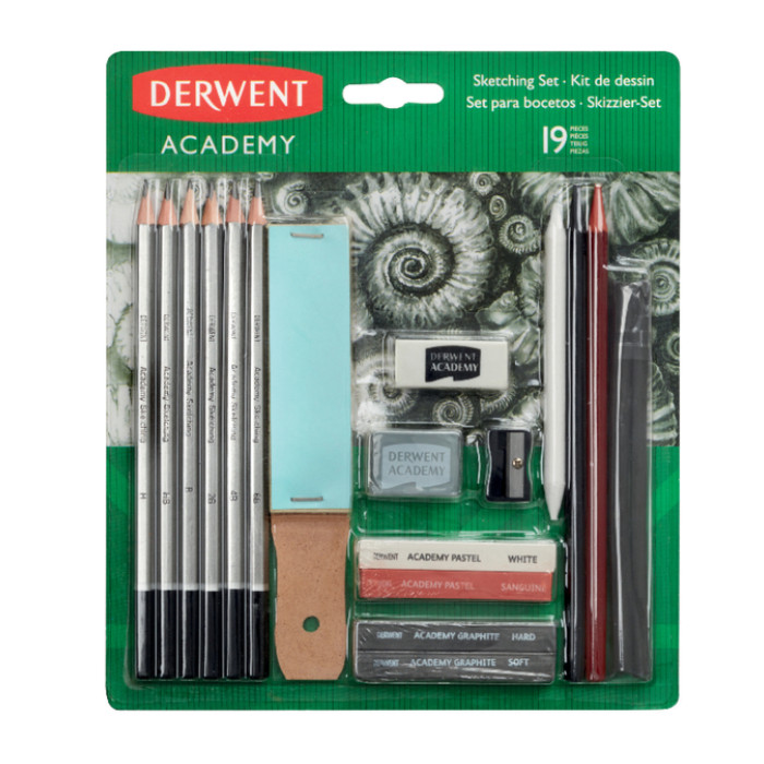 Grafietschetsset Derwent Academy 19-delig