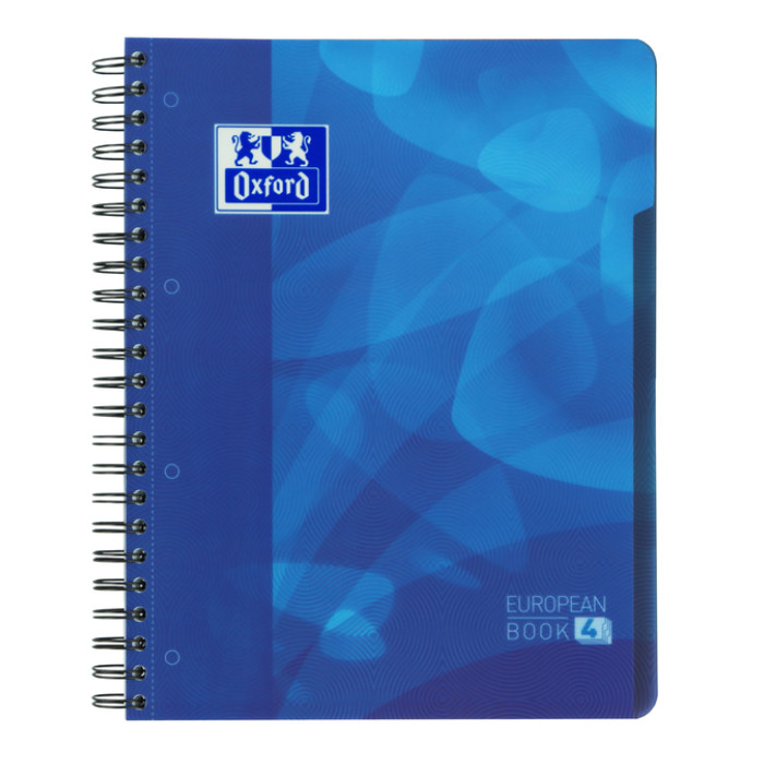 Projectboek Oxford School A4+ lijn 4-gaats 240 pagina's 80gr blauw