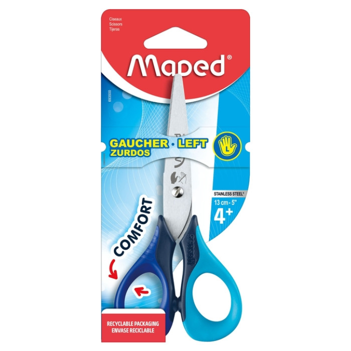 Kinderschaar Maped Sensoft 13cm links assorti