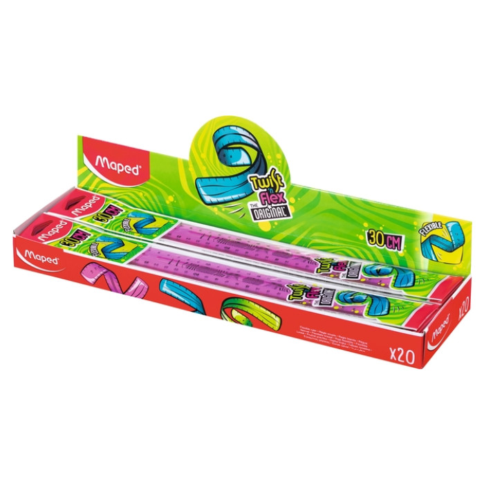 Liniaal Maped Twist 'n Flex 30cm assorti