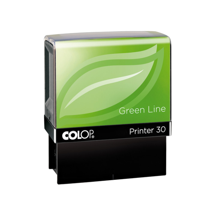 Tekststempel Colop 30 green line personaliseerbaar 5regels 47x18mm