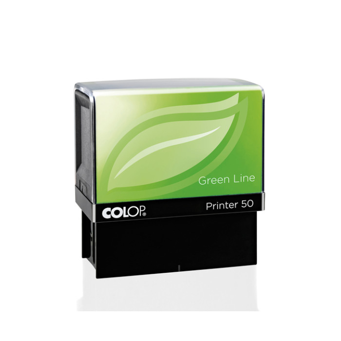 Tekststempel Colop 50 green line personaliseerbaar 7regels 69x30mm