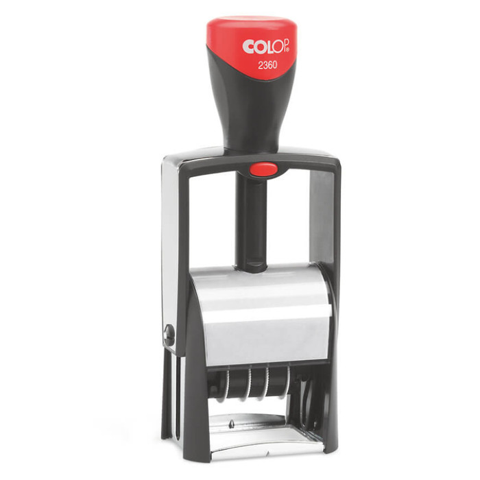 Woord-datumstempel Colop 2360 personaliseerbaar 30x45