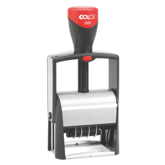 Woord-datumstempel Colop 2660 personaliseerbaar 37x58