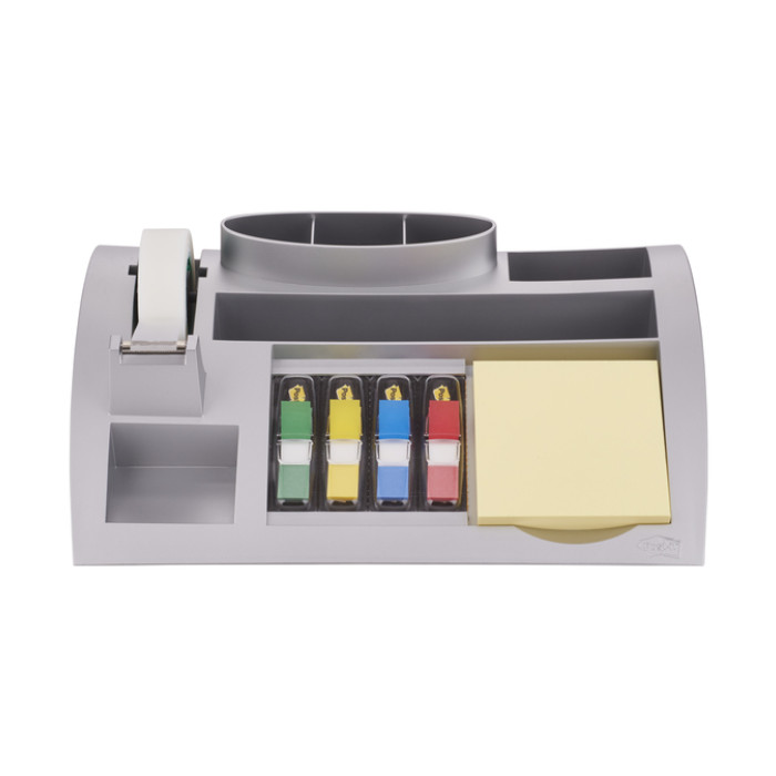 Bureau organiser Post-it C50 zilvergrijs incl inhoud