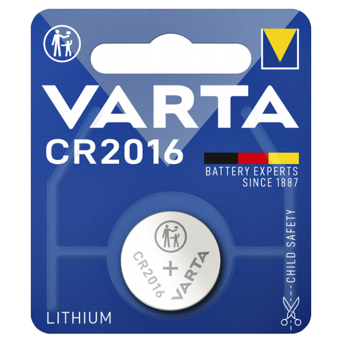 Batterij Varta knoopcel CR2016 lithium blister à 1stuk