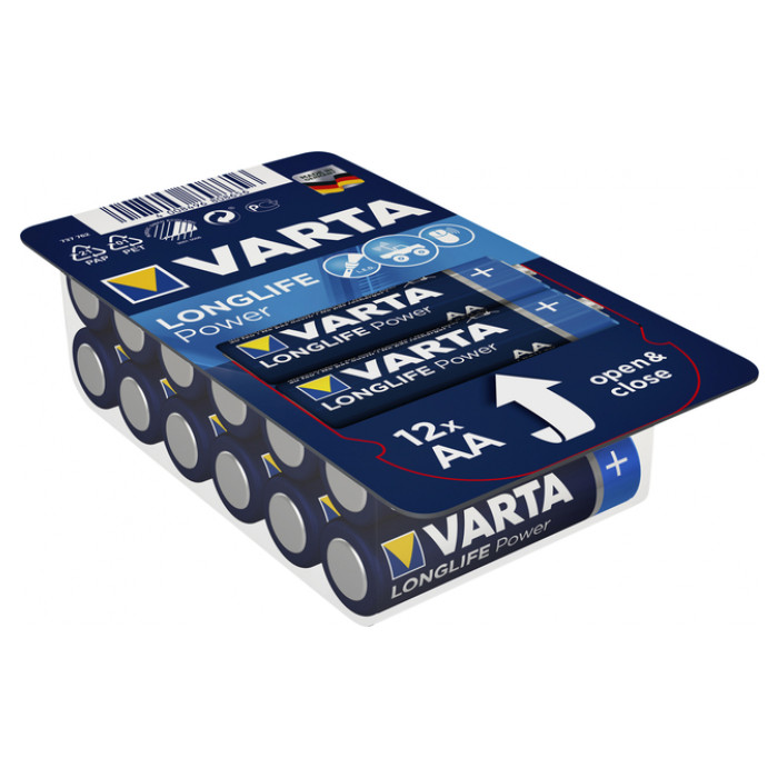 Batterij Varta Longlife Power big box 12xAA