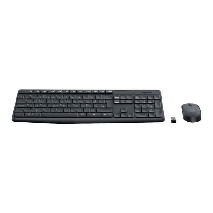 Toetsenbord Logitech MK235 Qwerty + muis zwart