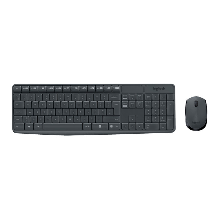 Toetsenbord Logitech MK235 Qwerty + muis zwart