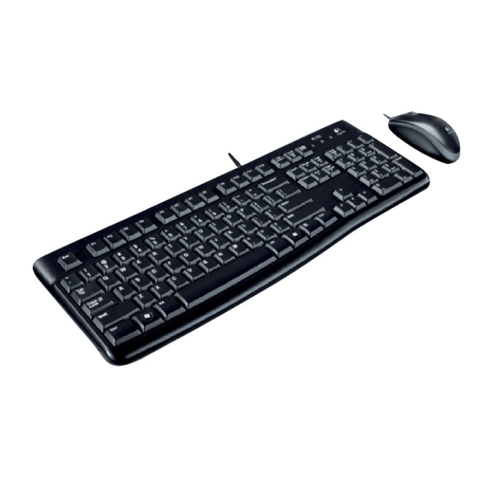 Toetsenbord Logitech K120 Qwerty + muis USB zwart