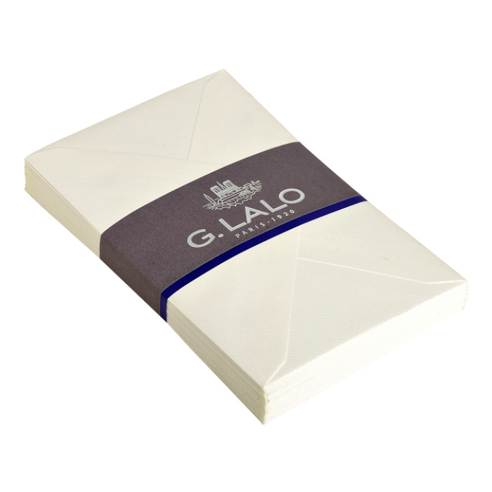 Envelop G.Lalo bank C6 114x162mm gegomd gevergeerd wit pak à 25 stuks