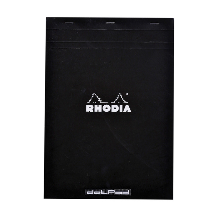 Schrijfblok Rhodia A4 dots 80 vel 90gr zwart
