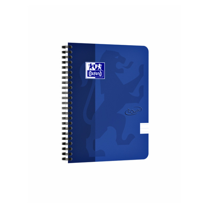 Spiraalblok Oxford Touch A5 lijn 140 pagina's 80gr blauw