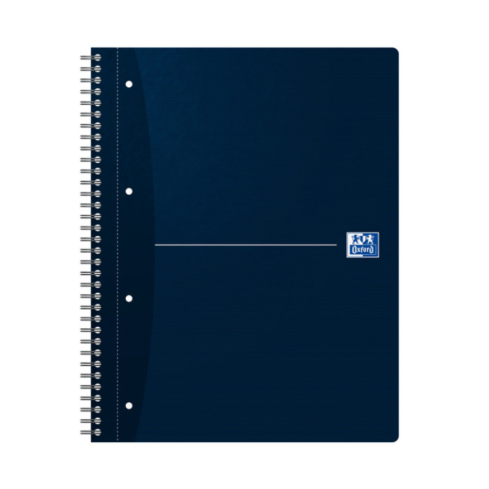 Collegeblok Oxford Office Essentials A4+ lijn 4-gaats 180 pagina's 80gr assorti