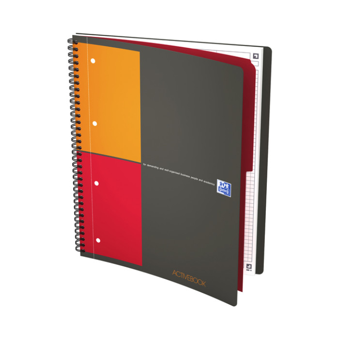 Spiraalblok Oxford International Activebook A4+ ruit 5mm