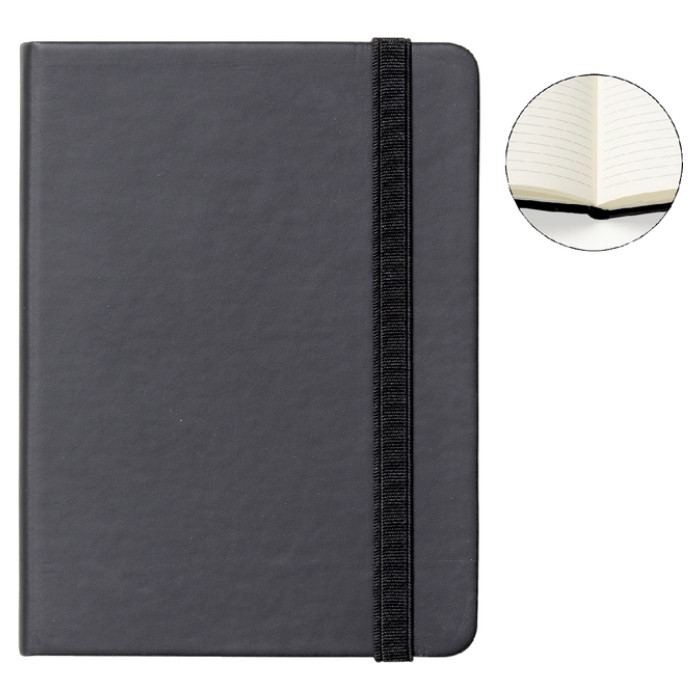 Notitieboek Quantore A6 lijn 192blz 80gr zwart