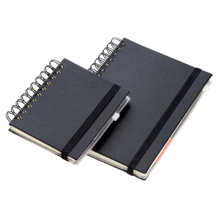 Notitieboek Quantore A5 spiraal lijn 192blz 80gr zwart