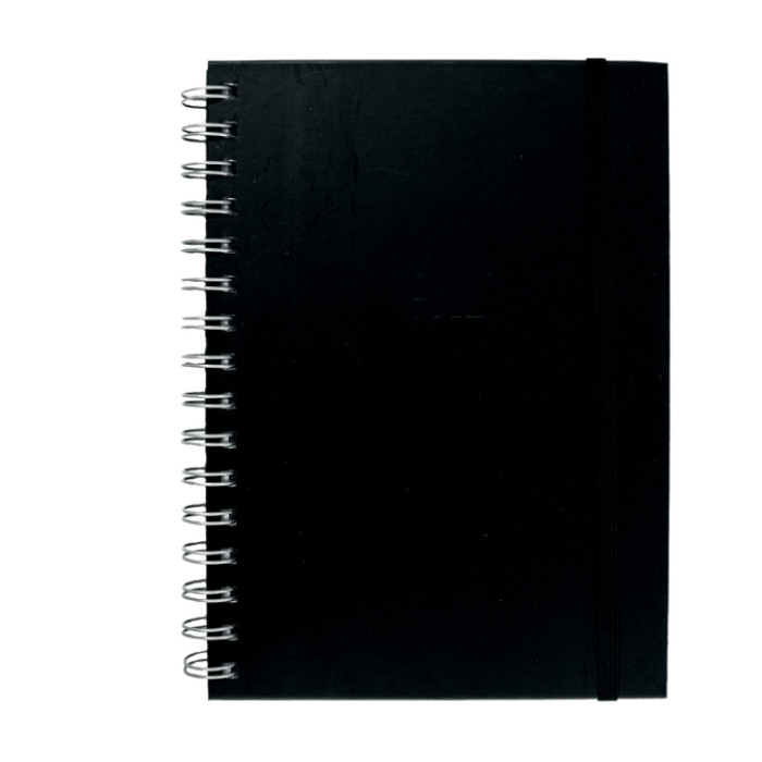 Notitieboek Quantore A5 spiraal tab lijn 192blz 80gr zwart