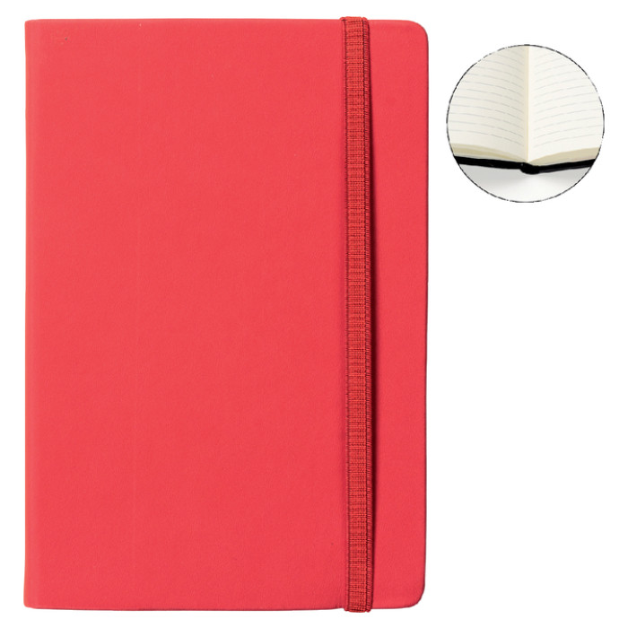 Notitieboek Quantore A5 lijn 192blz 80gr rood