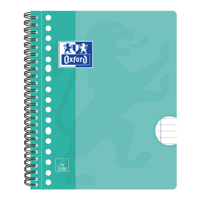 Collegeblok Oxford School A5+ lijn 17-gaats 160 pagina's 80gr assorti