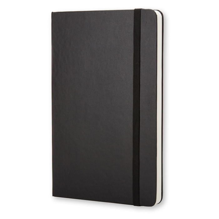 Notitieboek Moleskine large 130x210mm blanco hard cover zwart