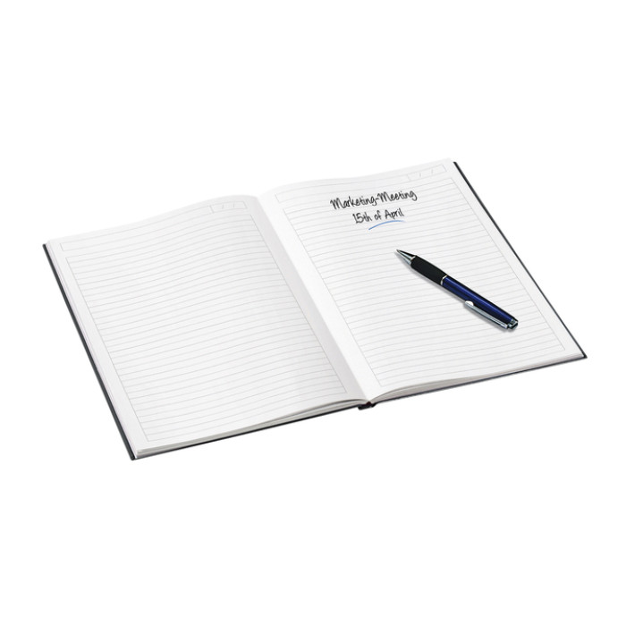 Notitieboek Leitz WOW A4 160blz 90gr lijn zwart