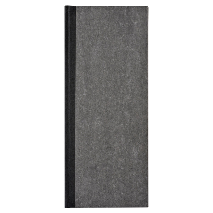 Notitieboek 135x330mm lijn 192blz 70gr grijs gewolkt