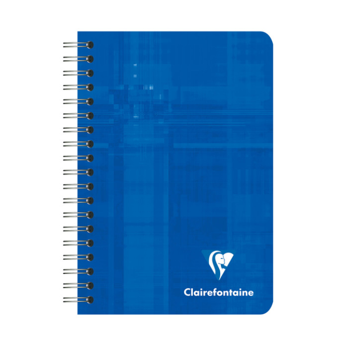 Notitieboek Clairefontaine 95x140mm spiraal lijn assorti