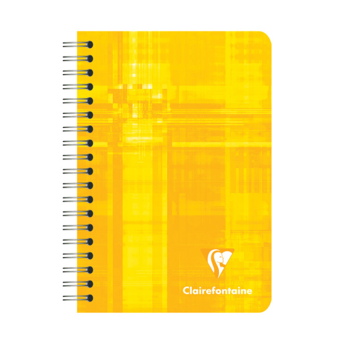Notitieboek Clairefontaine 95x140mm spiraal lijn assorti