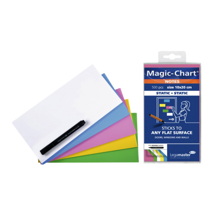 Magic-chart notes Legamaster 10x20cm assorti 500 vel