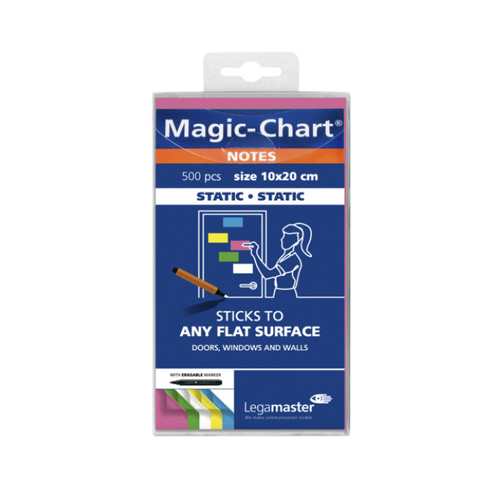 Magic-chart notes Legamaster 10x20cm assorti 500 vel