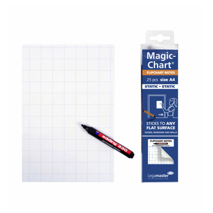 Magic-chart notes Legamaster flipchart 20x30cm 25 vel wit