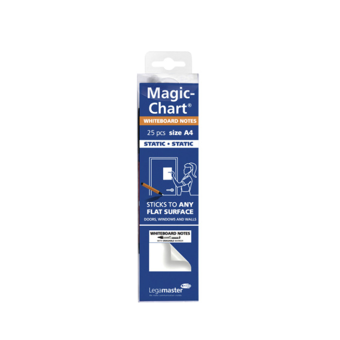 Magic-chart notes Legamaster whiteboard 20x30cm wit 25 vel